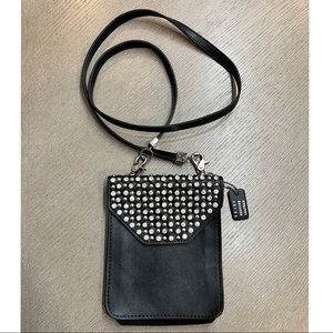 Leather Studded and Crystal Crossbody